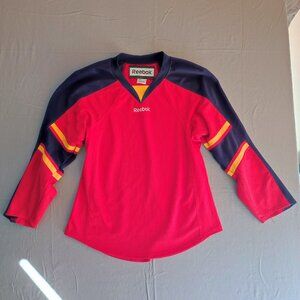 Reebok NHL Florida Panthers training jersey men's size M red blue yellow design